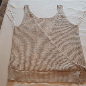 Tan/cream knit tank